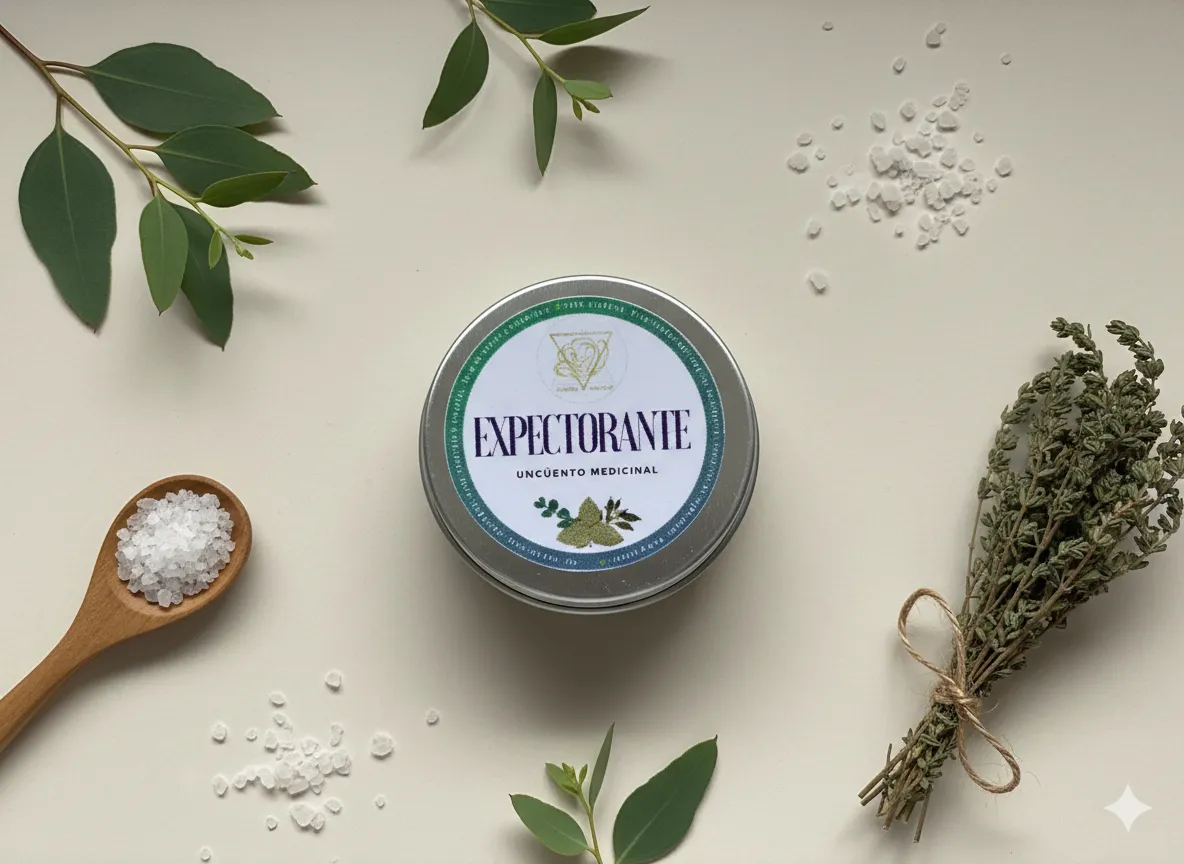 Ungüento Multiherbal Expectorante de Eucalipto, Menta, Alcanfor 15cc Latita